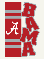 Alabama Crimson Tide BAMA (twin / throw)
