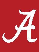 Alabama Crimson Tide 'A' (twin / throw)
