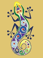 Load image into Gallery viewer, Gecko Tribal (twin / throw)
