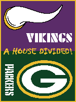 House Divided - Viking vs Packers (twin / throw)