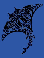 Load image into Gallery viewer, Manta Ray Tribal (twin / throw)
