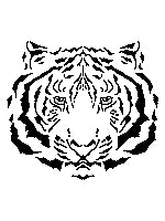 White Tiger's Head (twin / throw)
